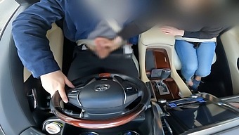 A Married Woman Relieves Her Frustration By Giving A Handjob While In A Car