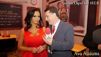 Ava Addams Boža Svoje Prsi Med Interakcijo Z Andreo Diprè V Čutnem Videu