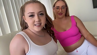 Thick 18-Year-Old Step Sisters Engage In Steamy Roleplay With Their Stepbrother